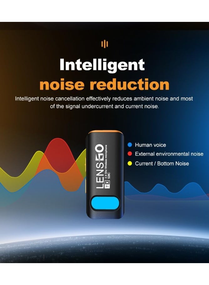LENSGO 528C Dual Wireless Microphone System for Camera and USB C Devices Dual Transmitter Lavalier Mic with Noise Reduction Real Time Monitoring Plug and Play for iPhone Android DSLR Vlogging YouTube - Image 2